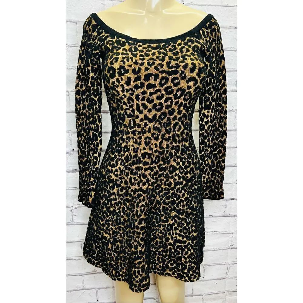 RONNY KOBO Animal Print 
Mini Dress